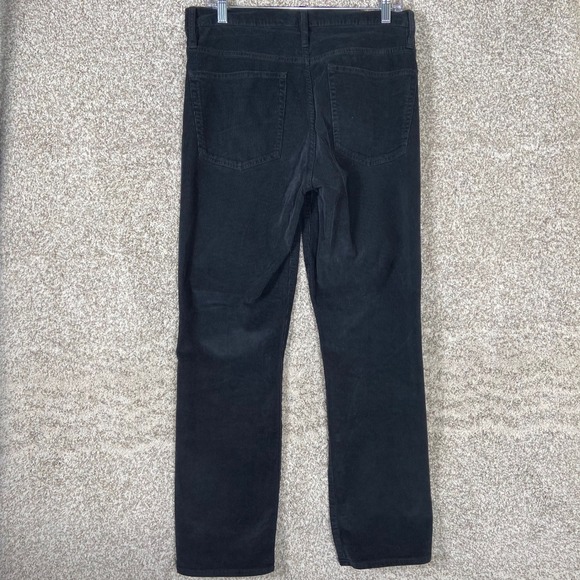 J Crew Vintage Slim Straight Black Corduroy Pants Womens Size 30 - Picture 2 of 6
